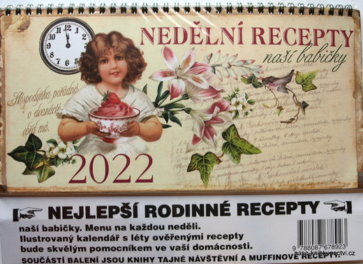 2022 Kalendář nedělní 1