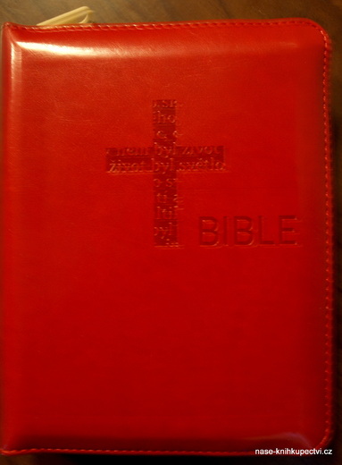 Bible se zipem červená