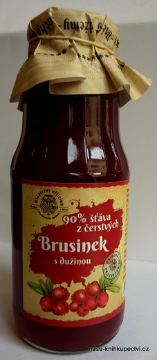 90% Šťáva z čerstvých BRUSINEK s dužinou 300 g