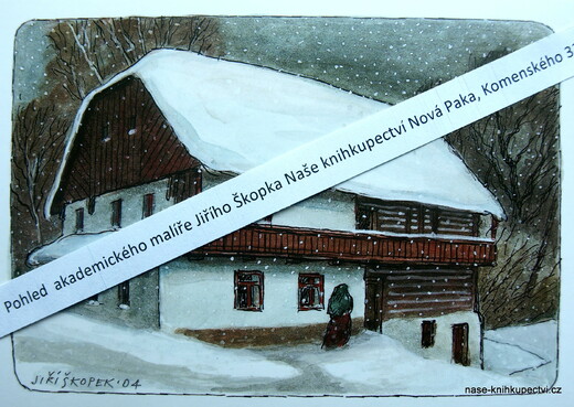 Pohled zimní Mlýn Žampach v Ktové